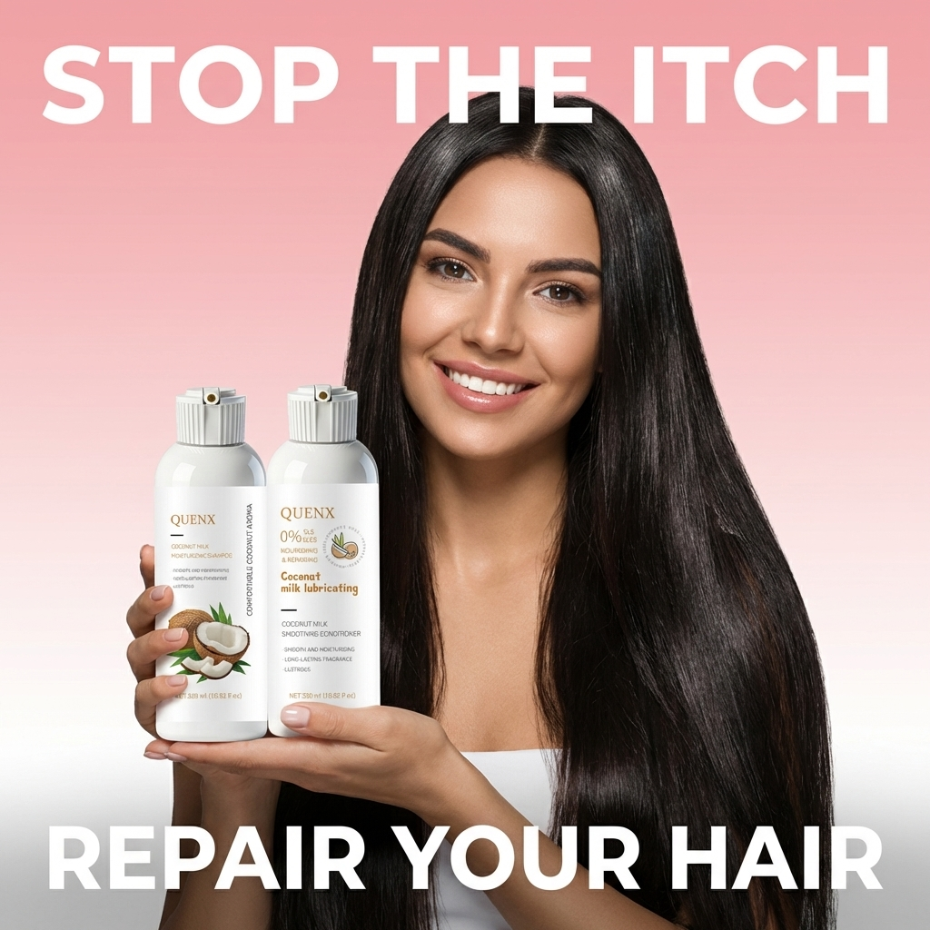 QUENX Coconut Milk Shampoo and Conditioner Set